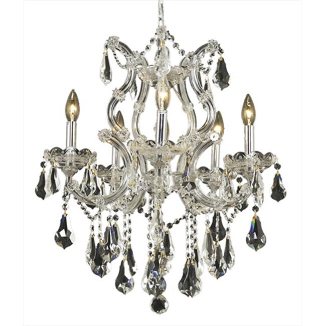 Elegant Lighting 2801D20C-SS 20 W x 25 H in. Maria Theresa Collection Hanging Fixture - Swarovski Elements&#44; Chrome Finish