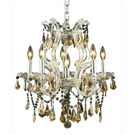 Elegant Lighting 2801D20C-GT-RC 20 W x 25 H in. Maria Theresa Collection Hanging Fixture - Royal Cut&#44; Chrome Finish