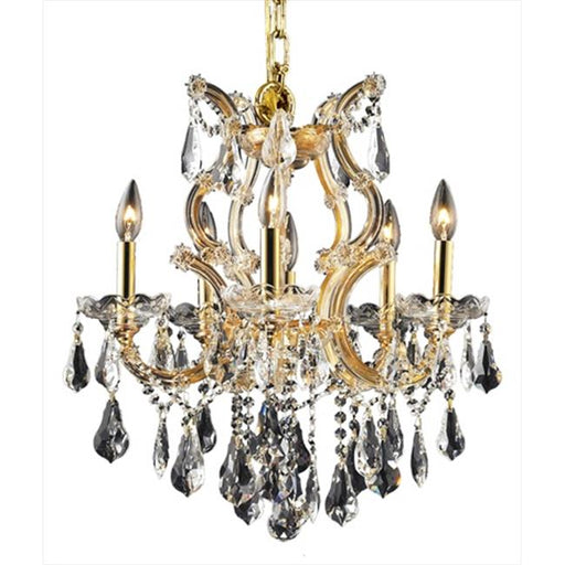 Elegant Lighting 2801D20G-RC 20 W x 25 H in. Maria Theresa Collection Hanging Fixture - Royal Cut&#44; Gold Finish