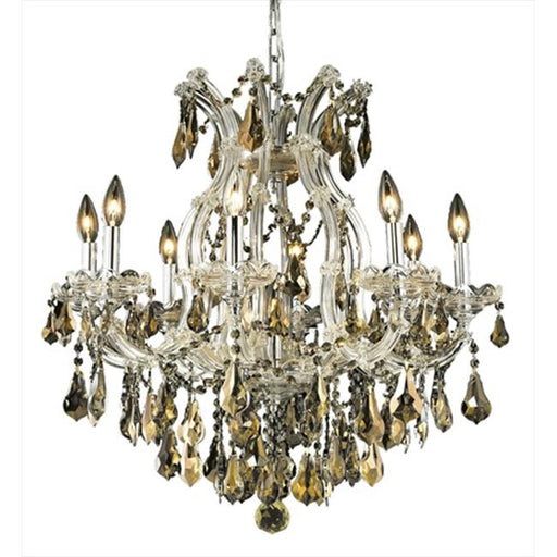 Elegant Lighting 2801D26C-GT-SS 26 W x 26 H in. Maria Theresa Collection Hanging Fixture - Swarovski Elements&#44; Chrome Finish