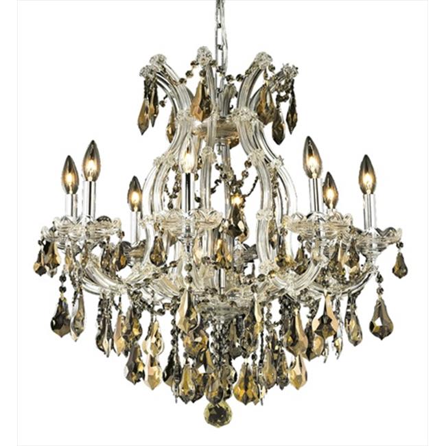 Elegant Lighting 2801D26C-GT-SS 26 W x 26 H in. Maria Theresa Collection Hanging Fixture - Swarovski Elements&#44; Chrome Finish