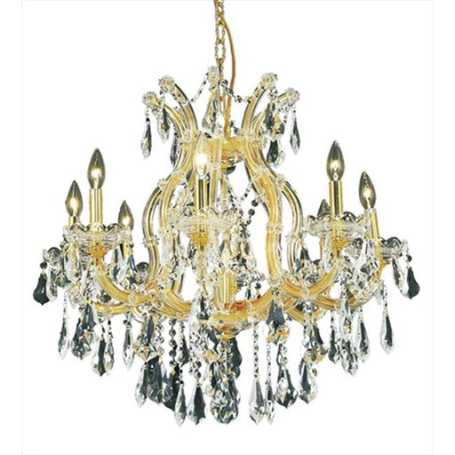 Elegant Lighting 2801D26G-SS 26 W x 26 H in. Maria Theresa Collection Hanging Fixture - Swarovski Elements&#44; Gold Finish