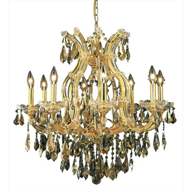 Elegant Lighting 2801D26G-GT-RC 26 W x 26 H in. Maria Theresa Collection Hanging Fixture - Royal Cut&#44; Gold Finish