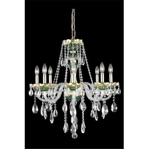 Elegant Lighting 7810D26GN-SS 26 Dia. x 28 H in. Alexandria Collection Hanging Fixture - Green Finish&#44; Swarovski Elements