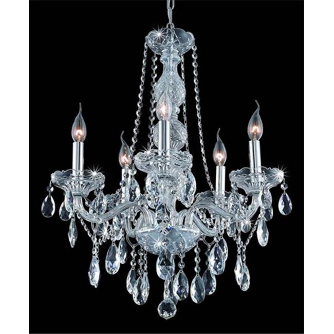 Elegant Lighting 7955D21C-SS 21 Dia. x 26 H in. Verona Collection Hanging Fixture - Chrome Finish&#44; Swarovski Elements