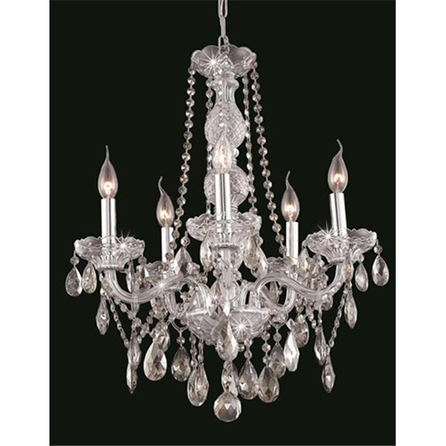 Elegant Lighting 7955D21C-GT-RC 21 Dia. x 26 H in. Verona Collection Hanging Fixture - Chrome Finish&#44; Royal Cut