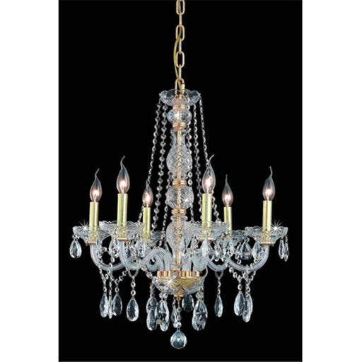 Elegant Lighting 7956D24G-RC 24 Dia. x 28 H in. Verona Collection Hanging Fixture - Gold Finish&#44; Royal Cut
