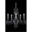 Elegant Lighting 8905D27SB-JT-EC 27 Dia. x 34 H in. Majestic Collection Hanging Fixture - Black Finish&#44; Elegant Cut