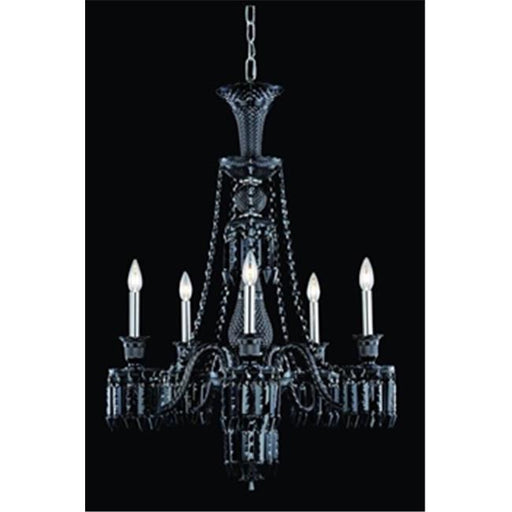 Elegant Lighting 8905D27SGT-GT-EC 27 Dia. x 34 H in. Majestic Collection Hanging Fixture - Golden Teak Finish&#44; Elegant Cut