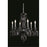 Elegant Lighting 8906D27SB-JT-EC 27 Dia. x 26 H in. Majestic Collection Hanging Fixture - Black Finish&#44; Elegant Cut