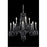 Elegant Lighting 8912D32B-JT-EC 32 Dia. x 31 H in. Majestic Collection Hanging Fixture - Black Finish&#44; Elegant Cut
