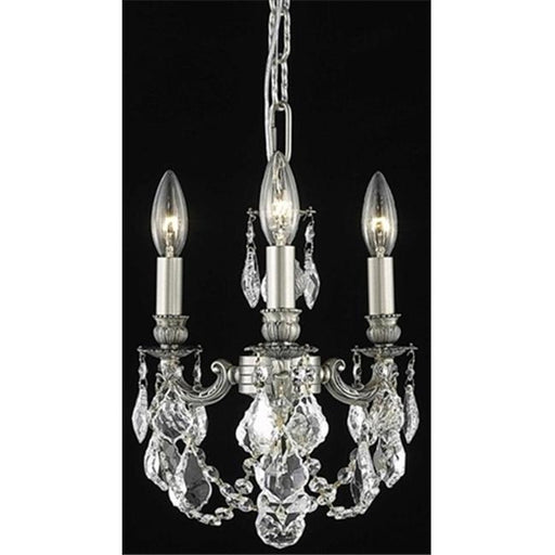Elegant Lighting 9103D10PW-SS 10 Dia. x 10 H in. Lillie Collection Hanging Fixture - Pewter Finish&#44; Swarovski Elements