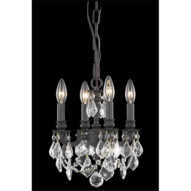 Elegant Lighting 9104D10DB-EC 10 Dia. x 10 H in. Lillie Collection Hanging Fixture - Dark Bronze Finish&#44; Elegant Cut