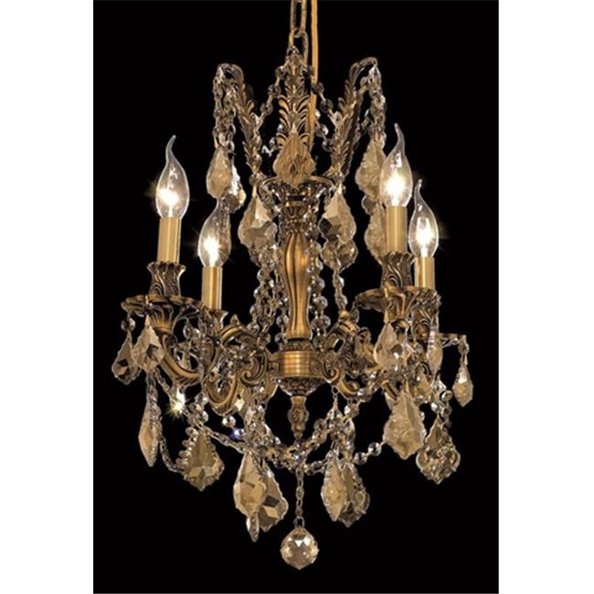 Elegant Lighting 9204D17FG-GT-RC 17 Dia. x 21 H in. Rosalia Collection Hanging Fixture - French Gold Finish&#44; Royal Cut