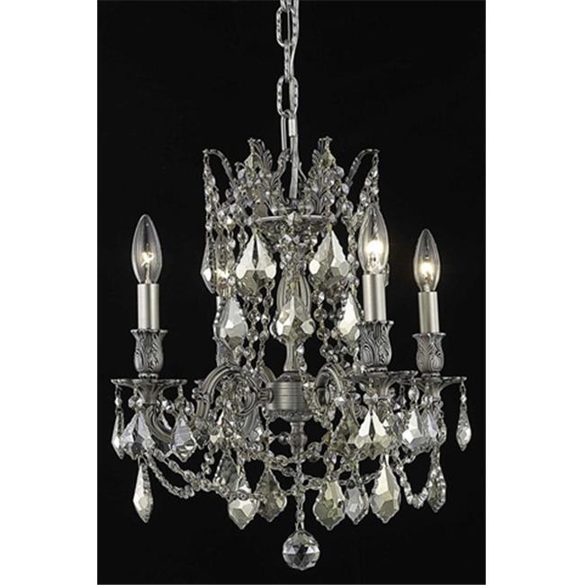 Elegant Lighting 9204D17PW-GT-RC 17 Dia. x 21 H in. Rosalia Collection Hanging Fixture - Pewter Finish&#44; Royal Cut