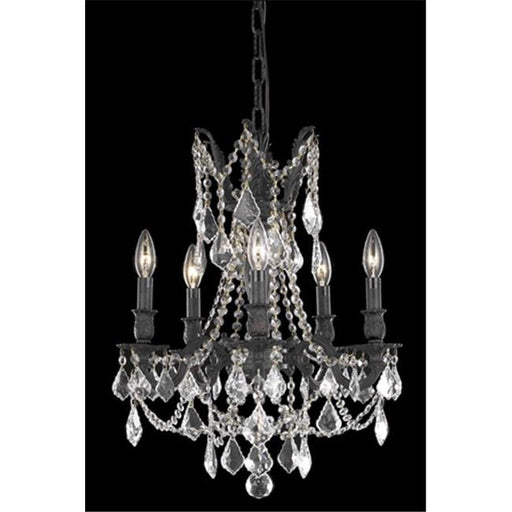 Elegant Lighting 9205D18DB-EC 18 Dia. x 19 H in. Rosalia Collection Hanging Fixture - Dark Bronze Finish&#44; Elegant Cut