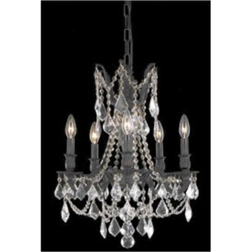 Elegant Lighting 9205D18DB-GT-RC 18 Dia. x 19 H in. Rosalia Collection Hanging Fixture - Dark Bronze Finish&#44; Royal Cut