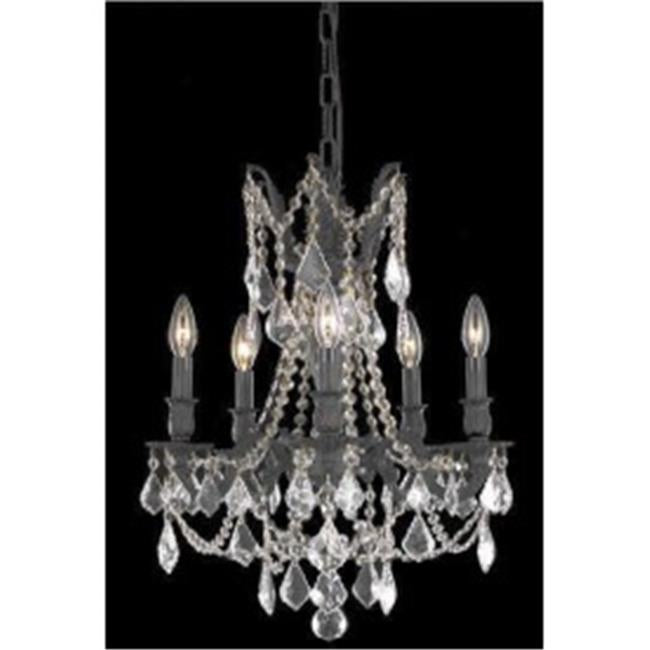 Elegant Lighting 9205D18DB-GT-RC 18 Dia. x 19 H in. Rosalia Collection Hanging Fixture - Dark Bronze Finish&#44; Royal Cut
