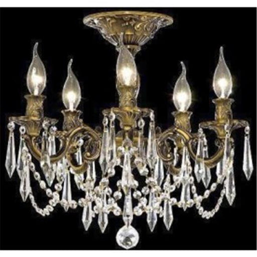Elegant Lighting 9205F18DB-GT-RC 18 Dia. x 17 H in. Rosalia Collection Flush Mount - Dark Bronze Finish&#44; Royal Cut