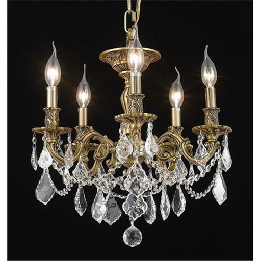 Elegant Lighting 9205F18FG-RC 18 Dia. x 17 H in. Rosalia Collection Flush Mount - French Gold Finish&#44; Royal Cut
