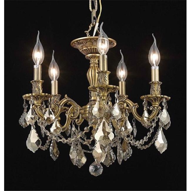 Elegant Lighting 9205F18FG-GT-RC 18 Dia. x 17 H in. Rosalia Collection Flush Mount - French Gold Finish&#44; Royal Cut
