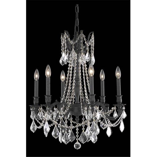 Elegant Lighting 9206D23DB-SS 23 Dia. x 26 H in. Rosalia Collection Hanging Fixture - Dark Bronze Finish&#44; Swarovski Elements