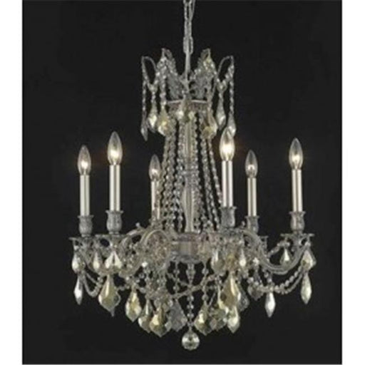 Elegant Lighting 9206D23DB-GT-RC 23 Dia. x 26 H in. Rosalia Collection Hanging Fixture - Dark Bronze Finish&#44; Royal Cut