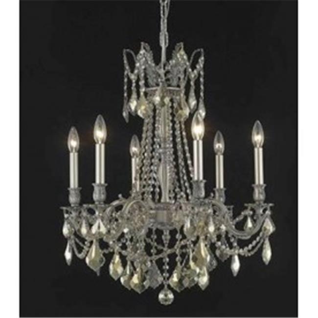 Elegant Lighting 9206D23DB-GT-RC 23 Dia. x 26 H in. Rosalia Collection Hanging Fixture - Dark Bronze Finish&#44; Royal Cut