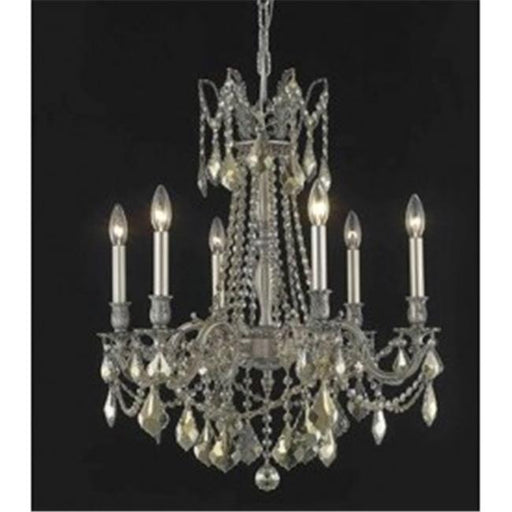 Elegant Lighting 9206D23DB-GT-SS 23 Dia. x 26 H in. Rosalia Collection Hanging Fixture - Dark Bronze Finish&#44; Swarovski Elements