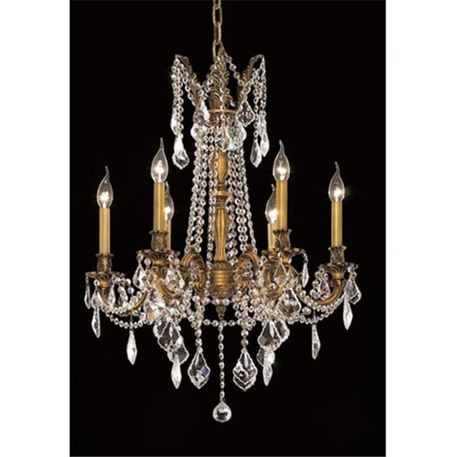 Elegant Lighting 9206D23FG-SS 23 Dia. x 26 H in. Rosalia Collection Hanging Fixture - French Gold Finish&#44; Swarovski Elements