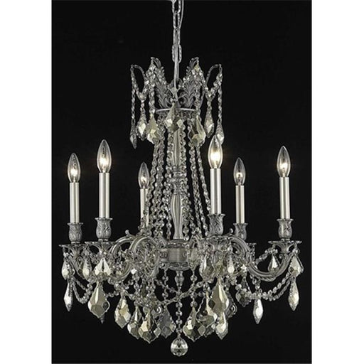 Elegant Lighting 9206D23PW-GT-SS 23 Dia. x 26 H in. Rosalia Collection Hanging Fixture - Pewter Finish&#44; Swarovski Elements