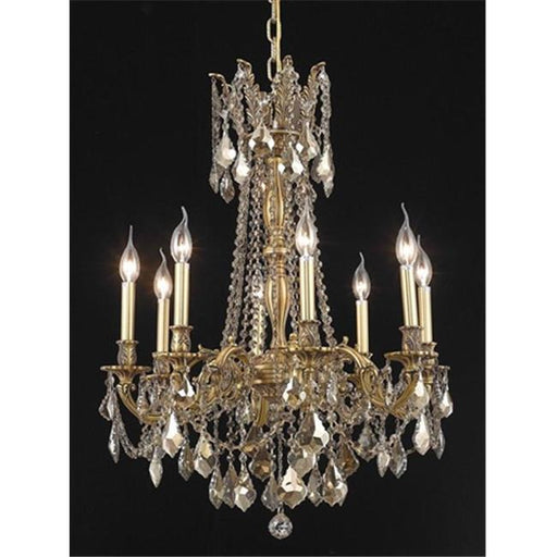 Elegant Lighting 9208D24FG-GT-SS 24 Dia. x 30 H in. Rosalia Collection Hanging Fixture - French Gold Finish&#44; Swarovski Elements