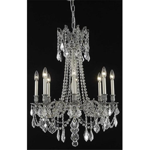 Elegant Lighting 9208D24PW-RC 24 Dia. x 30 H in. Rosalia Collection Hanging Fixture - Pewter Finish&#44; Royal Cut