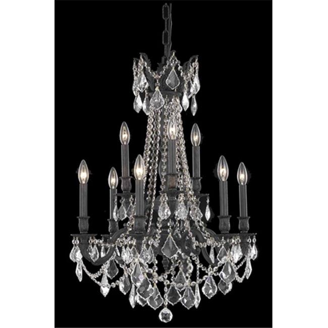 Elegant Lighting 9209D23DB-EC 23 Dia. x 31 H in. Rosalia Collection Hanging Fixture - Dark Bronze Finish&#44; Elegant Cut