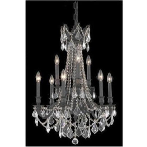 Elegant Lighting 9209D23DB-GT-RC 23 Dia. x 31 H in. Rosalia Collection Hanging Fixture - Dark Bronze Finish&#44; Royal Cut