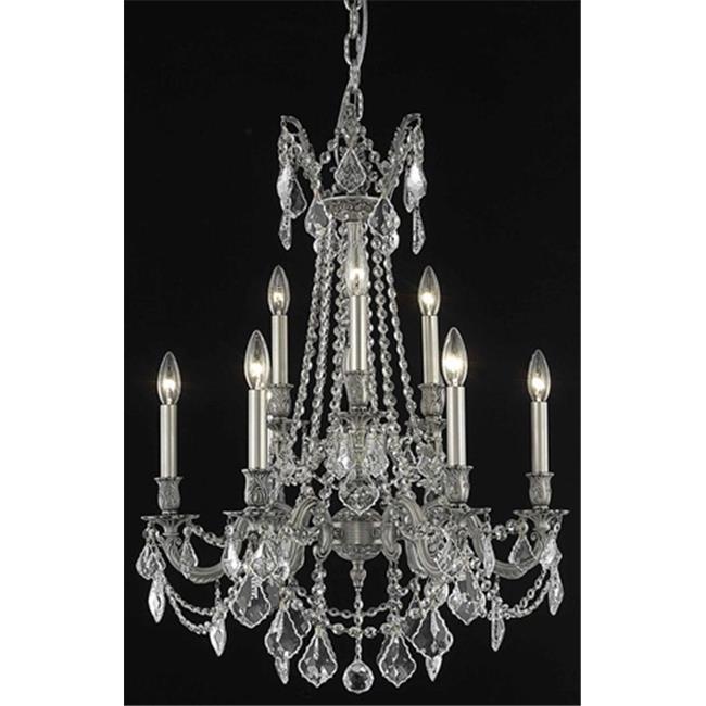 Elegant Lighting 9209D23PW-EC 23 Dia. x 31 H in. Rosalia Collection Hanging Fixture - Pewter Finish&#44; Elegant Cut