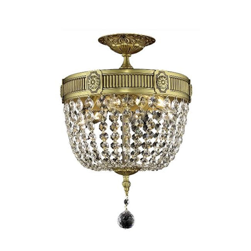 Elegant Lighting 9303F12FG-RC 12 Dia. x 17 H in. Esperanza Flush Mount&#44; Royal Cut - French Gold