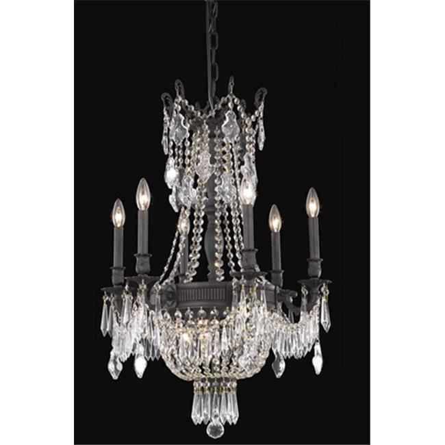Elegant Lighting 9309D22DB-SS 22 Dia. x 34 H in. Esperanza Hanging Fixture&#44; Swarovski Elements - Dark Bronze