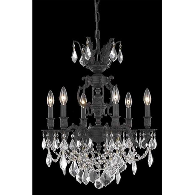 Elegant Lighting 9506D20DB-SS 20 Dia. x 23 H in. Marseille Hanging Fixture&#44; Swarovski Elements - Dark Bronze