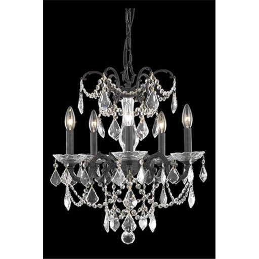 Elegant Lighting 9705D18DB-SS 18 Dia. x 19 H in. Athena Hanging Fixture&#44; Swarovski Elements - Dark Bronze