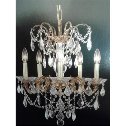 Elegant Lighting 9705D18FG-RC 18 Dia. x 19 H in. Athena Hanging Fixture&#44; Royal Cut - French Gold