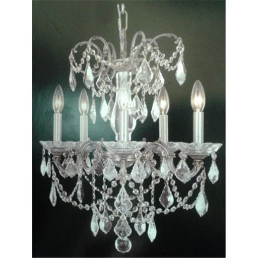 Elegant Lighting 9705D18PW-SS 18 Dia. x 19 H in. Athena Hanging Fixture&#44; Swarovski Elements - Pewter