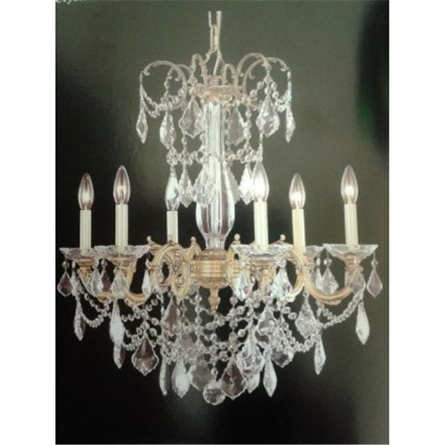 Elegant Lighting 9706D23FG-SS 23 Dia. x 26 H in. Athena Hanging Fixture&#44; Swarovski Elements - French Gold