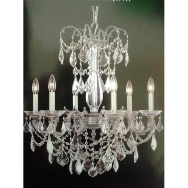 Elegant Lighting 9706D23PW-SS 23 Dia. x 26 H in. Athena Hanging Fixture&#44; Swarovski Elements - Pewter