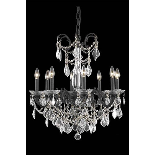 Elegant Lighting 9708D24DB-SS 24 Dia. x 30 H in. Athena Hanging Fixture&#44; Swarovski Elements - Dark Bronze