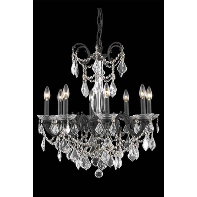 Elegant Lighting 9708D24DB-SS 24 Dia. x 30 H in. Athena Hanging Fixture&#44; Swarovski Elements - Dark Bronze