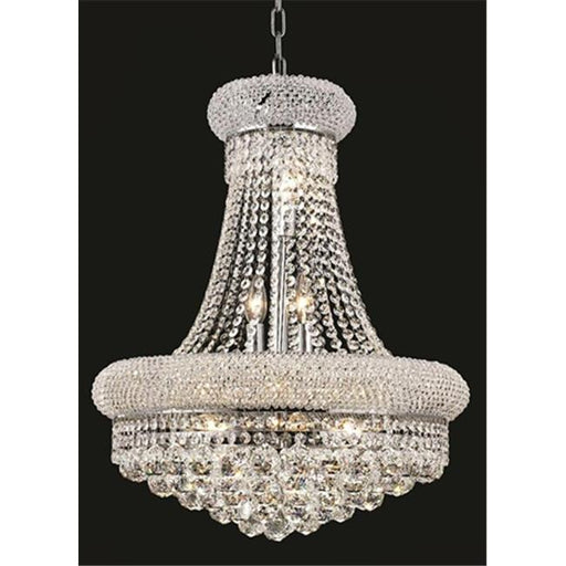 Elegant Lighting 1800D20C-RC 20 D x 26 in. Primo Collection Hanging Fixture - Royal Cut&#44; Chrome