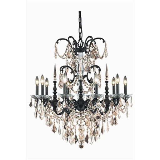 Elegant Lighting 9710D30DB-GT-SS 30 Dia. x 31 H in. Athena Hanging Fixture&#44; Spectra Swarovski - Dark Bronze