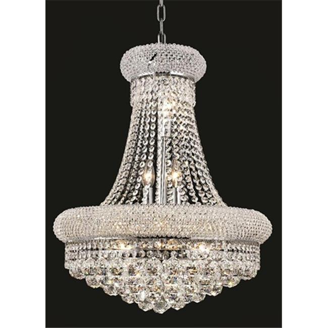 Elegant Lighting 1800D20C-SS 20 D x 26 in. Primo Collection Hanging Fixture - Swarovski Elements&#44; Chrome