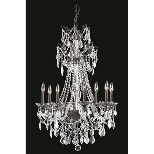 Elegant Lighting 9808D25DB-SS 25 Dia. x 37 H in. Imperial Hanging Fixture&#44; Swarovski Elements - Dark Bronze